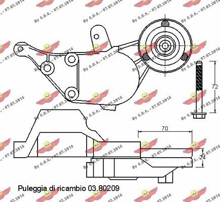 Autokit 03.80414 - Натяжитель, поликлиновый ремень autosila-amz.com