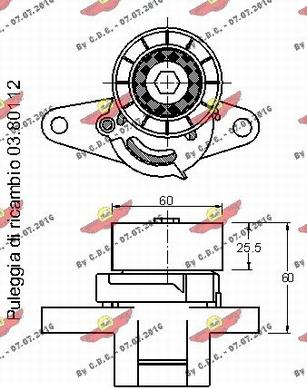 Autokit 03.80687V - Натяжитель, поликлиновый ремень autosila-amz.com