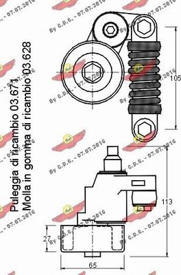 Autokit 03.80120 - Натяжитель, поликлиновый ремень autosila-amz.com