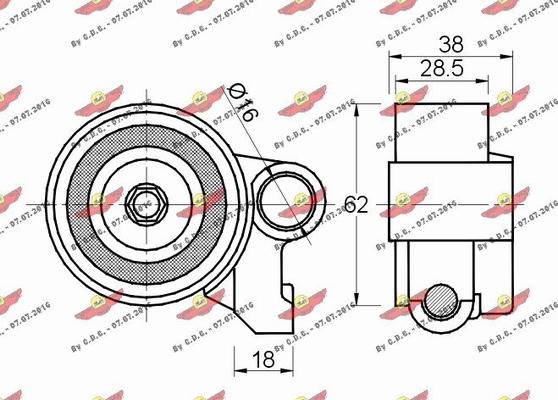 Autokit 03.80863 - Натяжной ролик, зубчатый ремень ГРМ autosila-amz.com