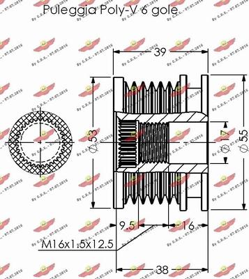 Autokit 03.80340 - Шкив генератора, муфта autosila-amz.com