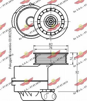 Autokit 03.80231 - Натяжитель, поликлиновый ремень autosila-amz.com