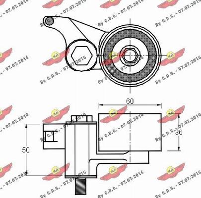 Autokit 03.80747 - Натяжной ролик, зубчатый ремень ГРМ autosila-amz.com