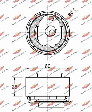 Autokit 03.81944 - Натяжной ролик, зубчатый ремень ГРМ autosila-amz.com