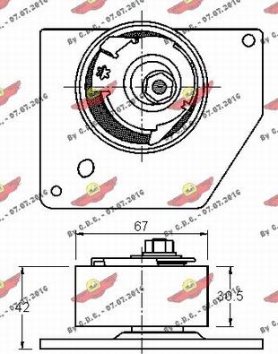 Autokit 03.81516 - Натяжной ролик, зубчатый ремень ГРМ autosila-amz.com