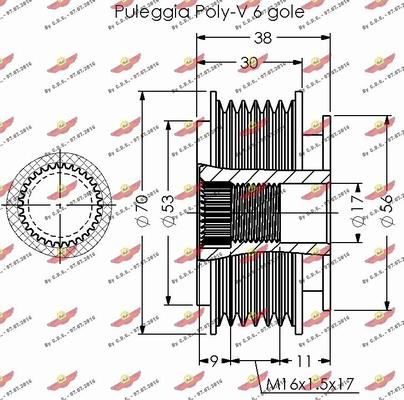 Autokit 03.81653 - Шкив генератора, муфта autosila-amz.com