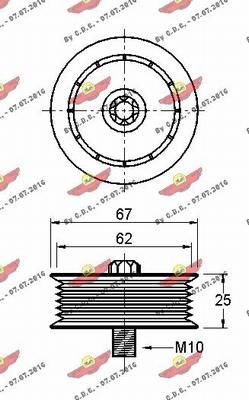 Autokit 03.81639 - Ролик, поликлиновый ремень autosila-amz.com