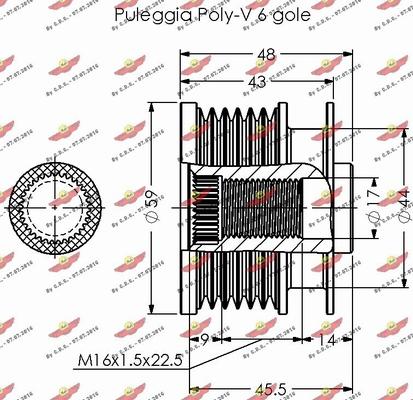 Autokit 03.81671 - Шкив генератора, муфта autosila-amz.com