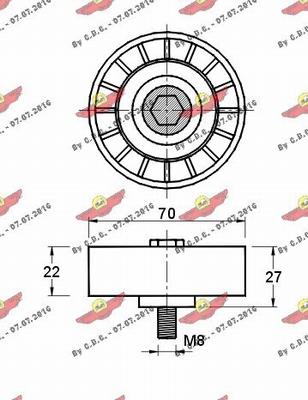 Autokit 03.81078 - Ролик, поликлиновый ремень autosila-amz.com