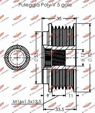 Autokit 03.81757 - Шкив генератора, муфта autosila-amz.com