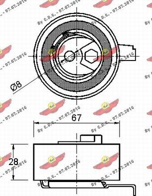 Autokit 03.81717 - Натяжной ролик, зубчатый ремень ГРМ autosila-amz.com