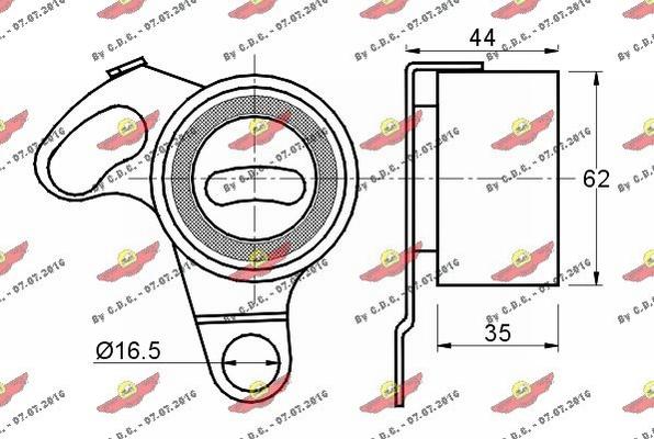 Autokit 03.334 - Натяжной ролик, зубчатый ремень ГРМ autosila-amz.com