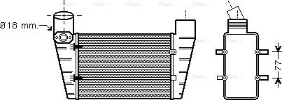 Ava Quality Cooling AI 4225 - Интеркулер, теплообменник турбины autosila-amz.com