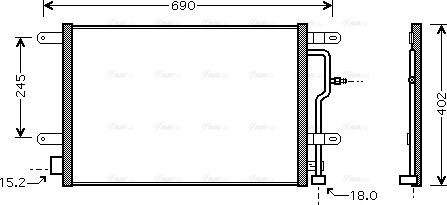 Ava Quality Cooling AI 5199 - Конденсатор кондиционера autosila-amz.com