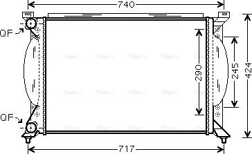 Ava Quality Cooling AI 2195 - Радиатор, охлаждение двигателя autosila-amz.com