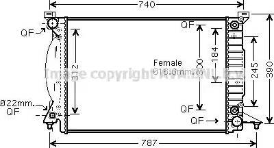 Ava Quality Cooling AI 2244 - Радиатор, охлаждение двигателя autosila-amz.com