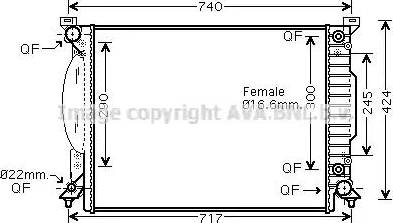 Ava Quality Cooling AI 2242 - Радиатор, охлаждение двигателя autosila-amz.com