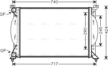 Ava Quality Cooling AI 2201 - Радиатор, охлаждение двигателя autosila-amz.com