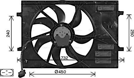 Ava Quality Cooling AI7525 - Вентилятор, охлаждение двигателя autosila-amz.com
