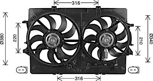 Ava Quality Cooling AI7522 - Вентилятор, охлаждение двигателя autosila-amz.com