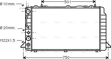 Ava Quality Cooling AIA2089 - Радиатор, охлаждение двигателя autosila-amz.com