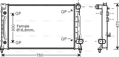 Ava Quality Cooling AIA2158 - Радиатор, охлаждение двигателя autosila-amz.com