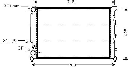 Ava Quality Cooling AIA2105 - Радиатор, охлаждение двигателя autosila-amz.com