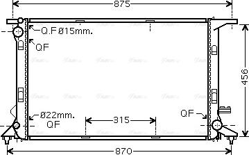 Ava Quality Cooling AIA2290 - Радиатор, охлаждение двигателя autosila-amz.com