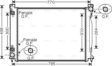 Ava Quality Cooling AIA2232 - Радиатор, охлаждение двигателя autosila-amz.com