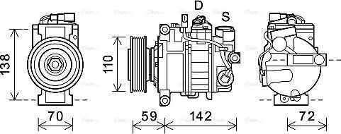 Ava Quality Cooling AIAK396 - Компрессор кондиционера autosila-amz.com