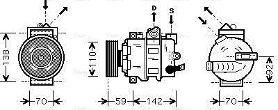 Ava Quality Cooling AIAK349 - Компрессор кондиционера autosila-amz.com