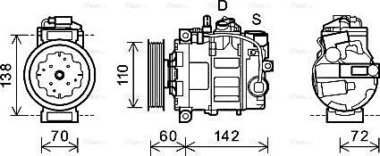 Ava Quality Cooling AIAK344 - Компрессор кондиционера autosila-amz.com