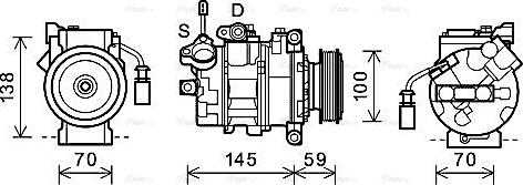 Ava Quality Cooling AIAK342 - Компрессор кондиционера autosila-amz.com