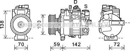 Ava Quality Cooling AIK388 - Компрессор кондиционера autosila-amz.com