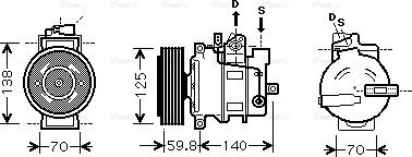 Ava Quality Cooling AIAK295 - Компрессор кондиционера autosila-amz.com