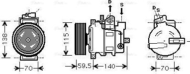 Ava Quality Cooling AIAK284 - Компрессор кондиционера autosila-amz.com