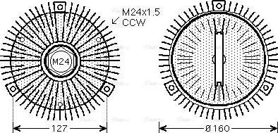 Ava Quality Cooling AI C286 - Сцепление, вентилятор радиатора autosila-amz.com