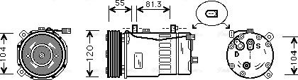 Ava Quality Cooling AIK003 - Компрессор кондиционера autosila-amz.com