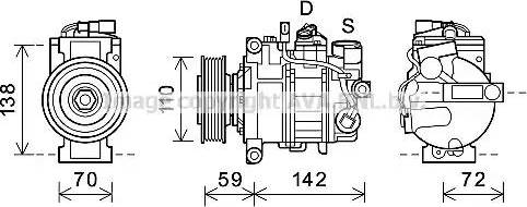 Ava Quality Cooling AIK396 - Компрессор кондиционера autosila-amz.com