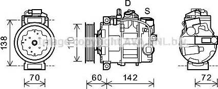 Ava Quality Cooling AIK344 - Компрессор кондиционера autosila-amz.com