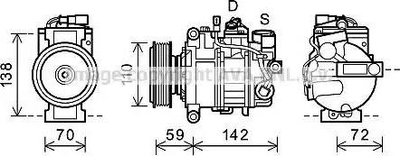 Ava Quality Cooling AIK341 - Компрессор кондиционера autosila-amz.com