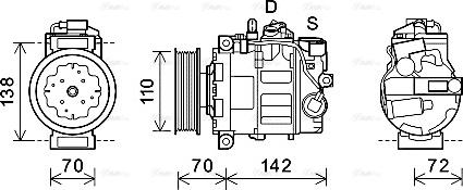 Ava Quality Cooling AIK381 - Компрессор кондиционера autosila-amz.com