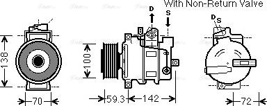 Ava Quality Cooling AIK334 - Компрессор кондиционера autosila-amz.com