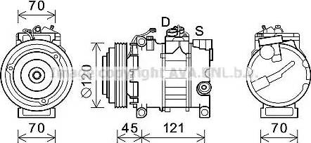 Ava Quality Cooling AIK379 - Компрессор кондиционера autosila-amz.com