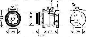 Ava Quality Cooling AI K261 - Компрессор кондиционера autosila-amz.com