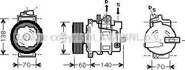 Ava Quality Cooling AI K272 - Компрессор кондиционера autosila-amz.com