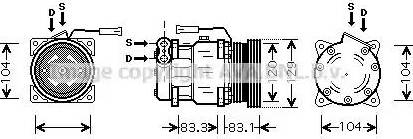 Ava Quality Cooling AL K093 - Компрессор кондиционера autosila-amz.com