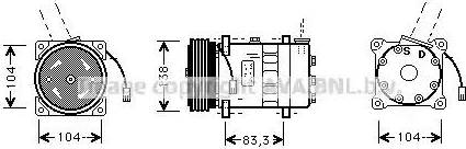 Ava Quality Cooling AL K014 - Компрессор кондиционера autosila-amz.com