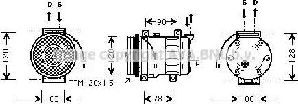 Ava Quality Cooling AL K010 - Компрессор кондиционера autosila-amz.com