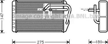 Ava Quality Cooling AU 6104 - Теплообменник, отопление салона autosila-amz.com